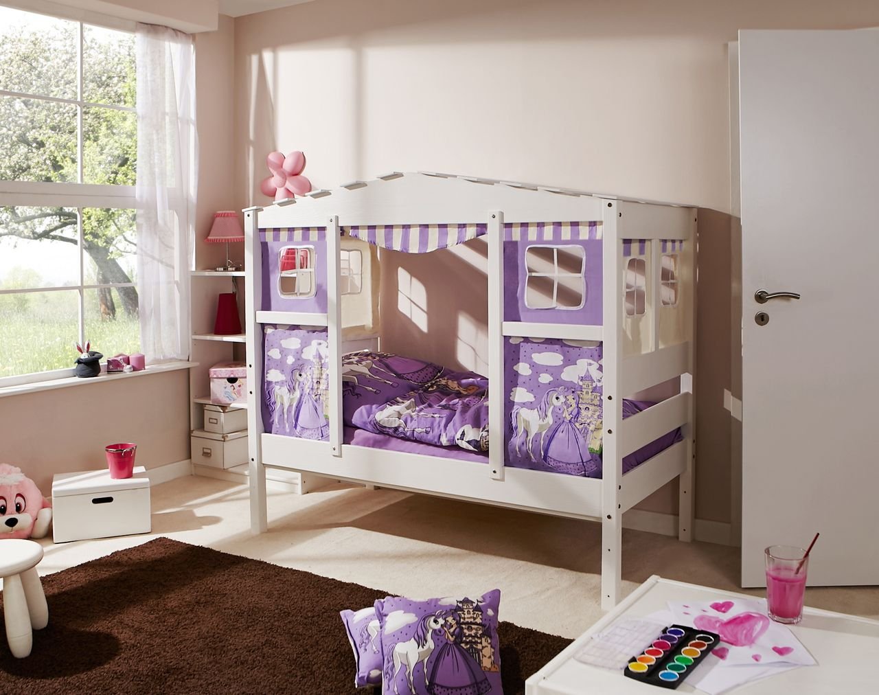 Hausbett MINI Prinzessin Lila - inkl. Matratze
