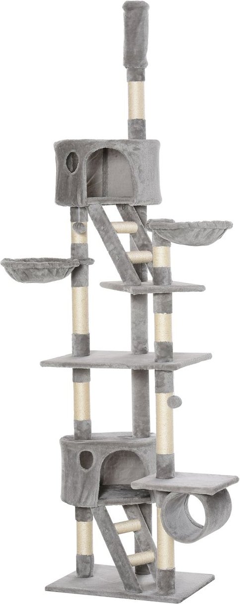 Thumbnail - Katzenbaum Kratzbaum Kletterbaum deckenhoch verstellbar Hellgrau