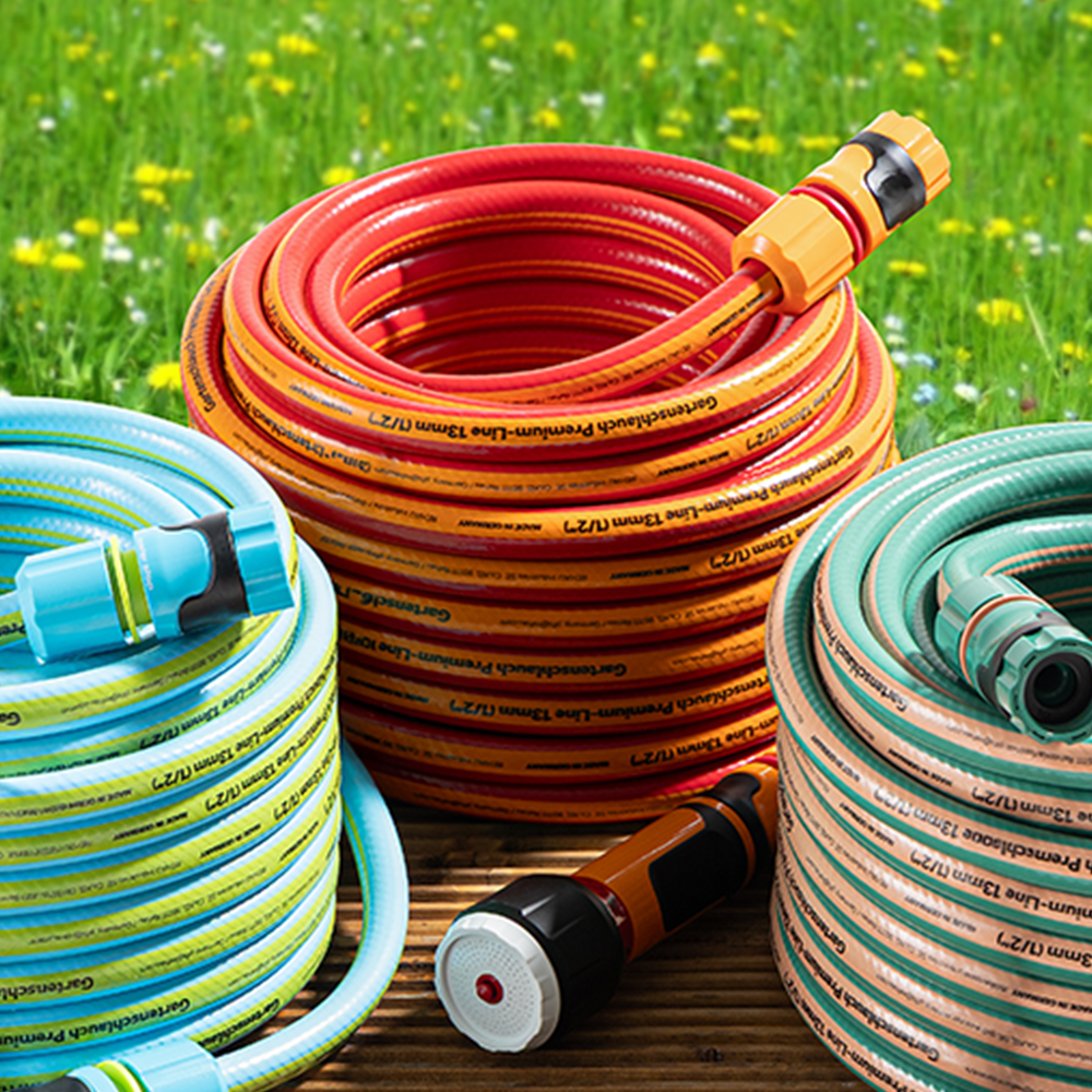 Premium-Line Gartenschlauch 20m, Flower Power