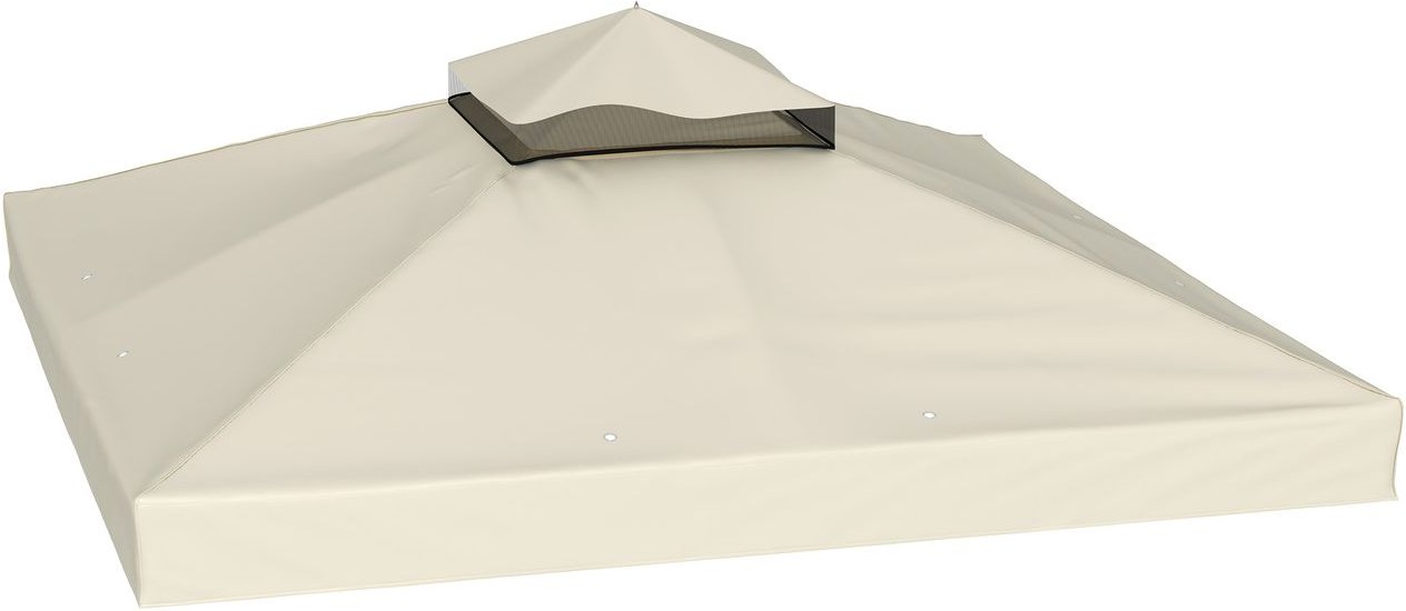 Ersatzdach für Pavillon 3 x 3 m, wasserdicht Pavillondach, Doppeldach