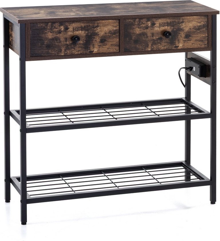 Wohnzimmerregal, ca. 81 x 30 x 80 cm - Braun