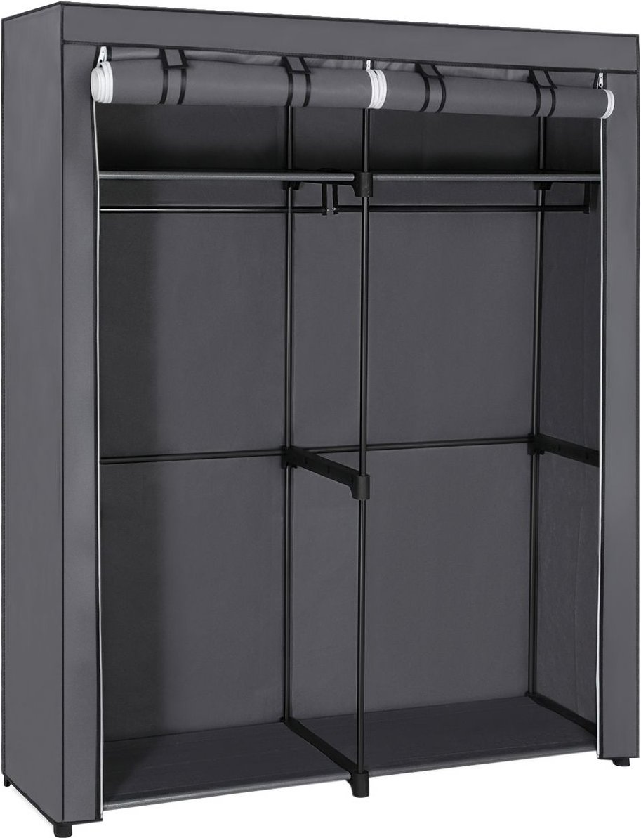 Garderobe mit 2 Kleiderstangen, 140 x 43 x 174 cm