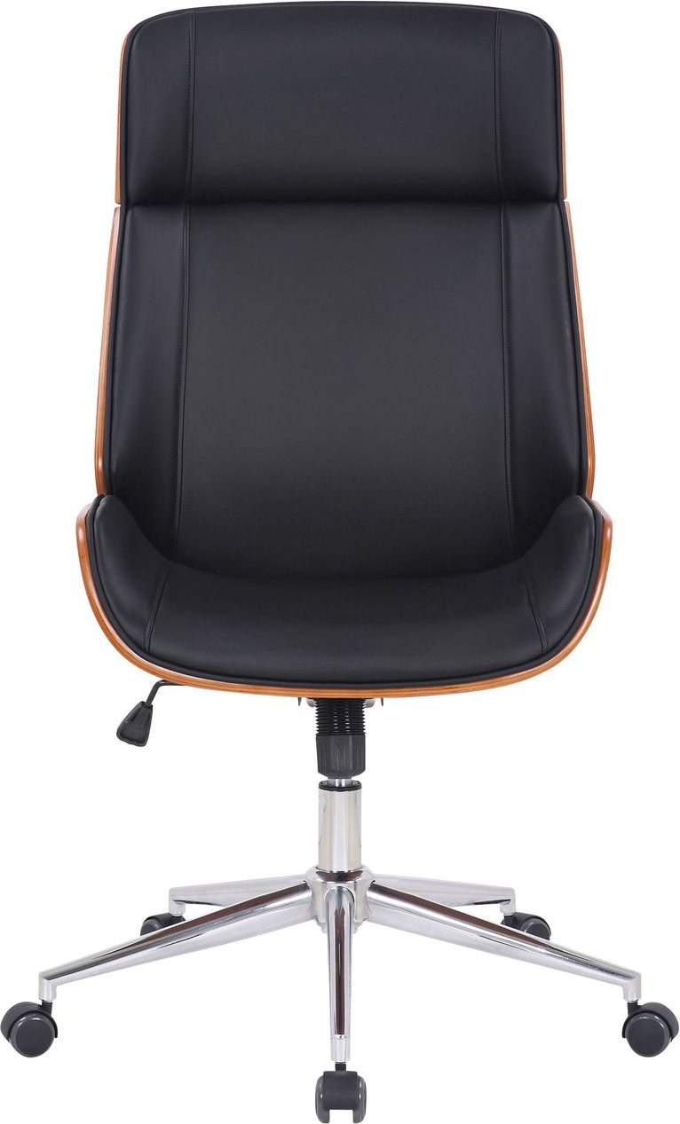 Bürostuhl Varel Kunstleder, walnuss/schwarz