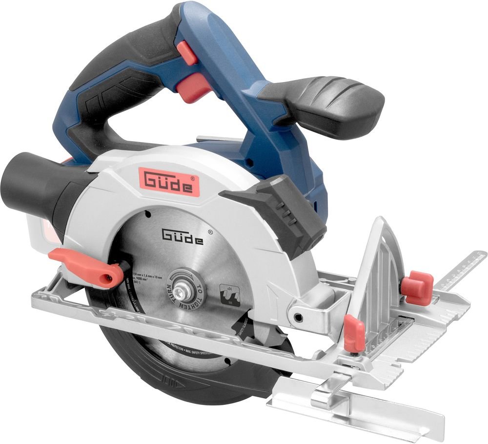 Güde Akku Kreissäge KS 18-0 inklusive Ladegerät & Akkupack Starter-Kit Set