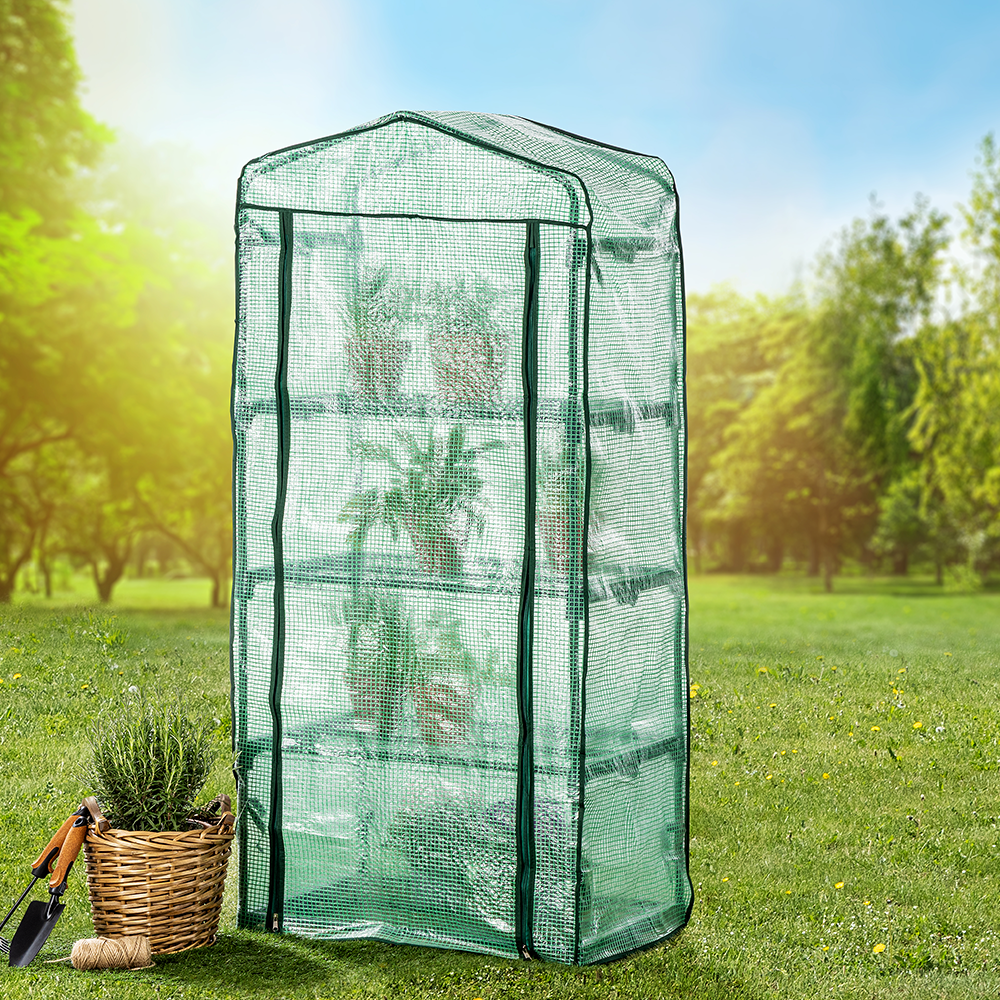 Gewächshaus, Foliengewächshaus für Tomaten mit 4 Etagen,69x49x160 cm