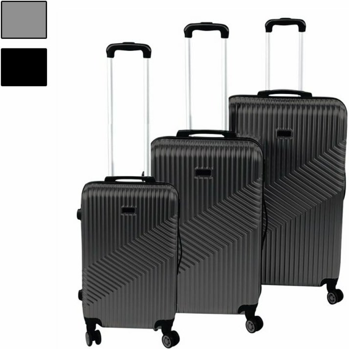 Reisekoffer ABS Hartschale 3-er Set schwarz