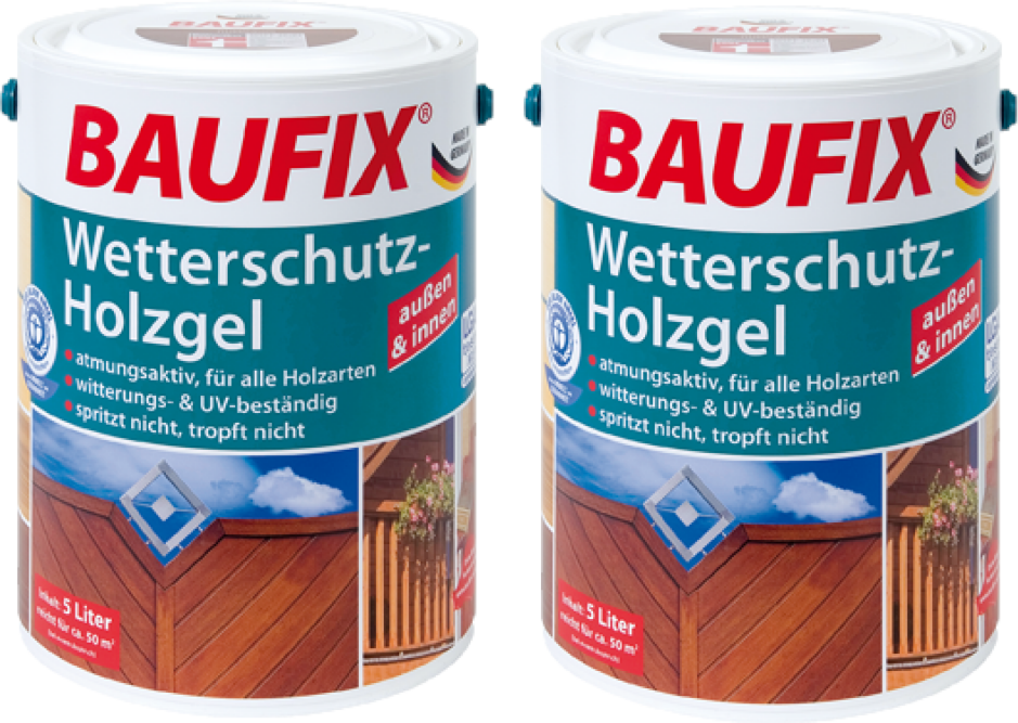 Wetterschutz-Holzgel Mahagoni 2er-Set