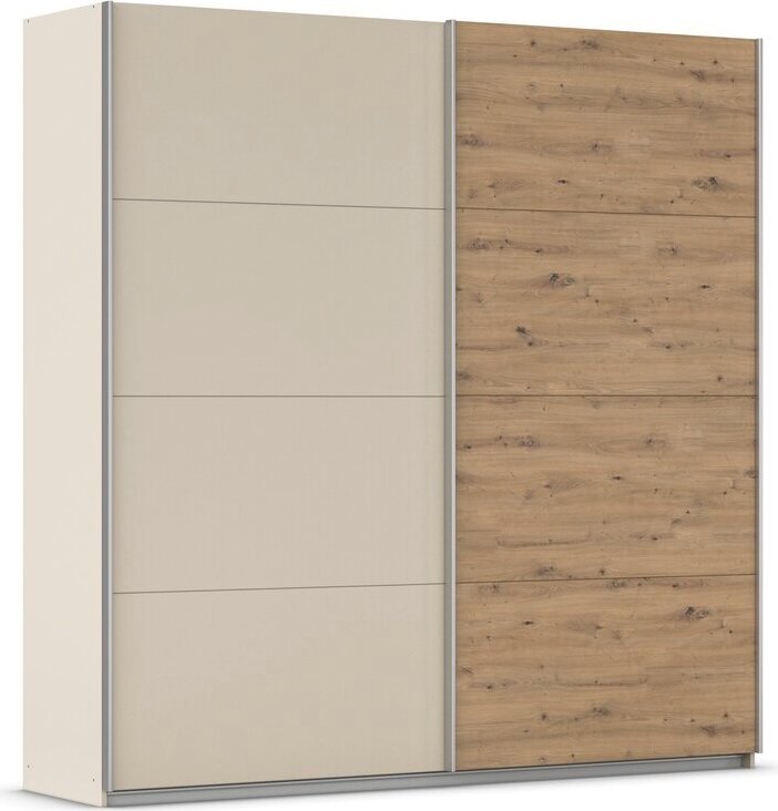 rauch Quadra Kleiderschrank 2-türig, Farbe Beige/Eiche Artisan Breite 226 cm