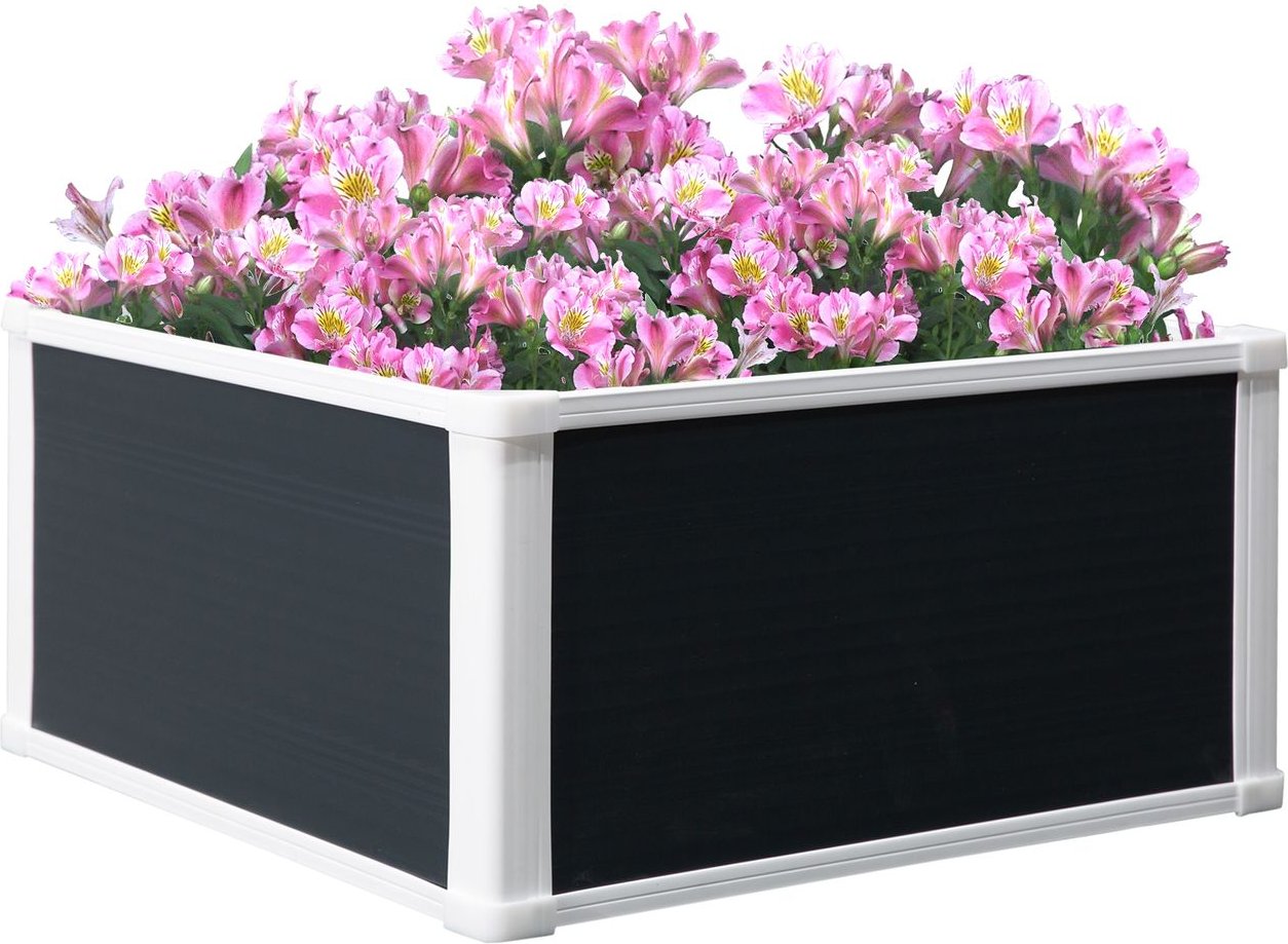 Pflanzkasten Hochbeet mit Drainagefunktion für Gemüse, Kräuter Grau