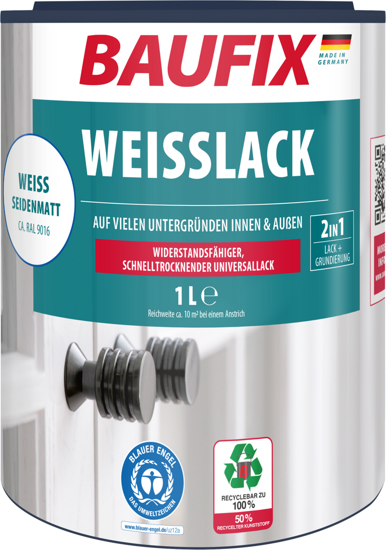 Weißlack seidenmatt