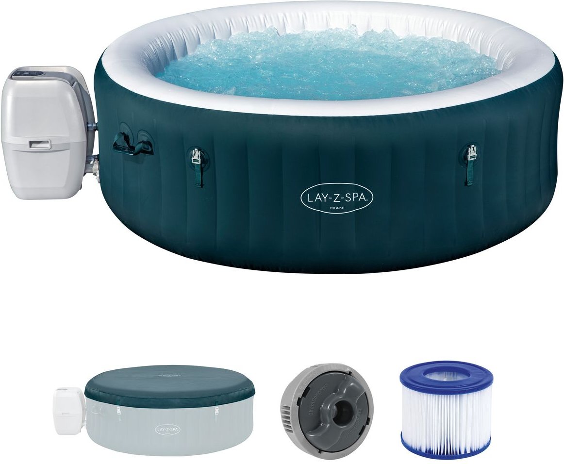 LAY-Z-SPA® Energiespar-Whirlpool Miami AirJet™ für 6 Personen Ø 196 x 66 cm