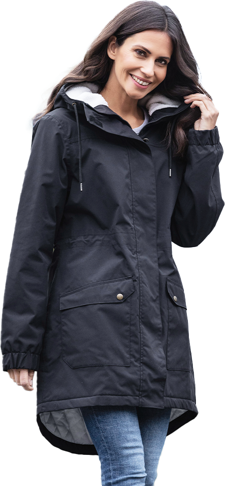 Winter-Longjacke mit Sherpa