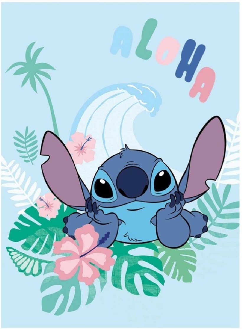 Lilo & Stitch Wohndecke 110×150 cm – Flauschige Kuscheldecke