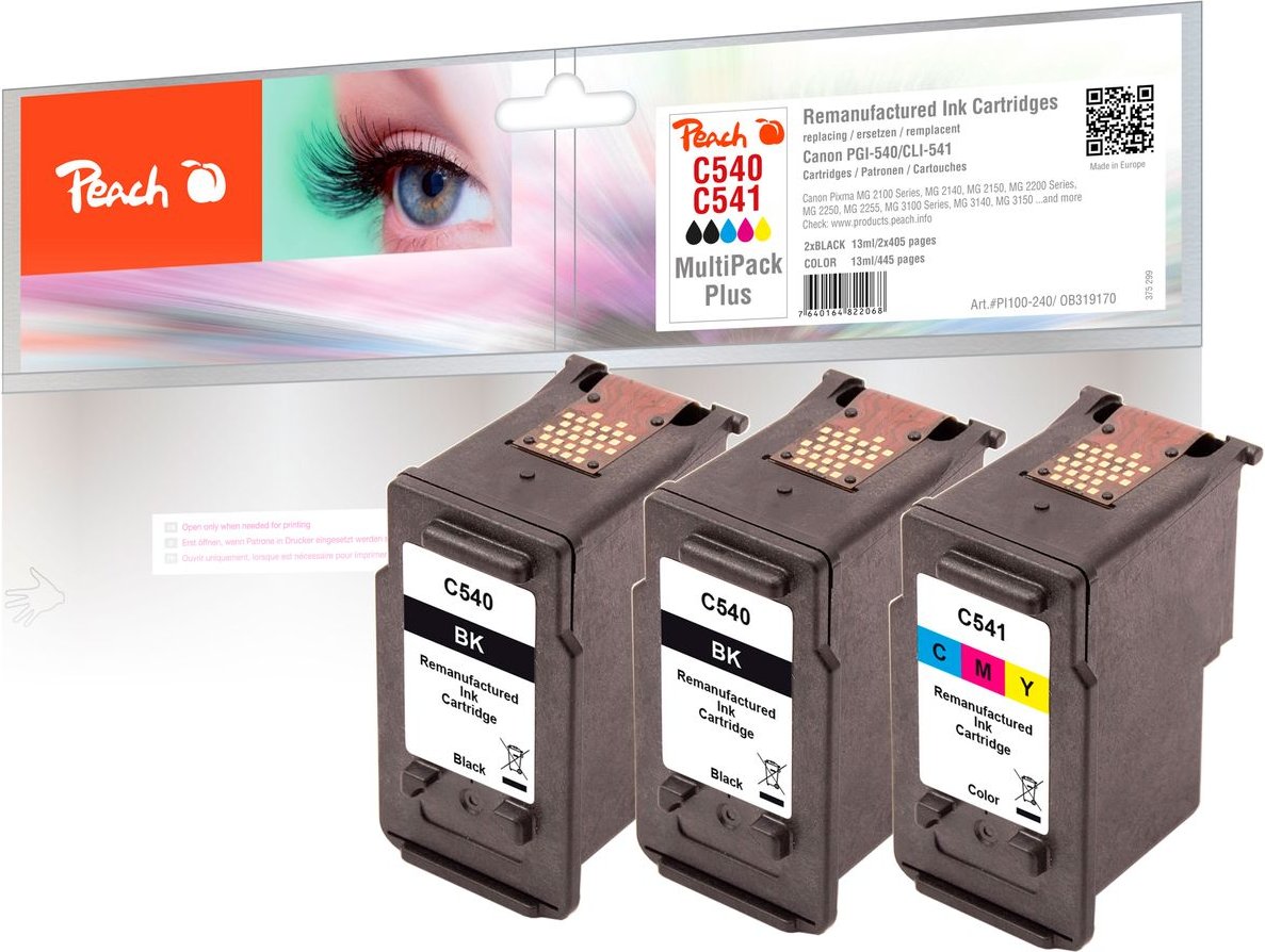 Spar Pack Plus Druckköpfe ersetzt Canon PG-540BK*2, CL-541C