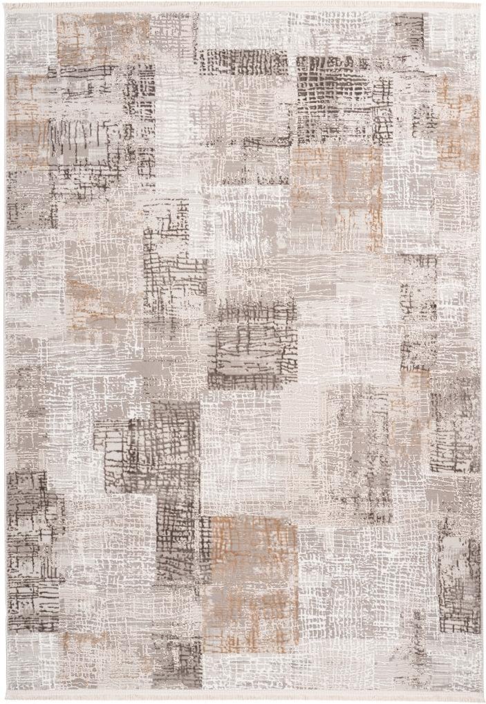 Fransenteppich Grau / Silber 120cm x 180cm