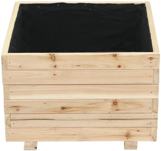 Quadratisches Hochbeet inklusive Folie, ca. 48 x 48 x 33 cm