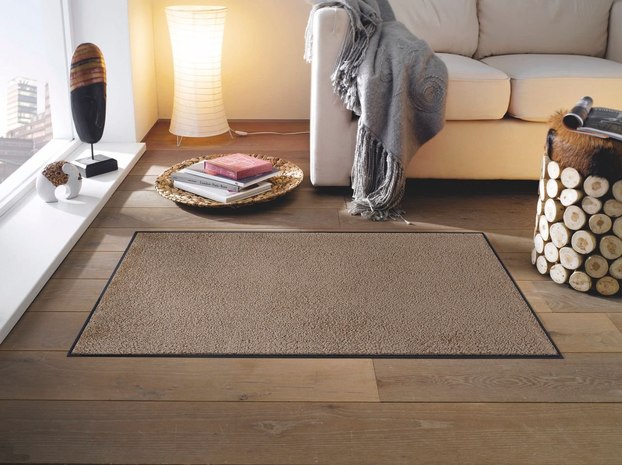 Rutschfeste Fußmatte Taupe 120 x 75 cm