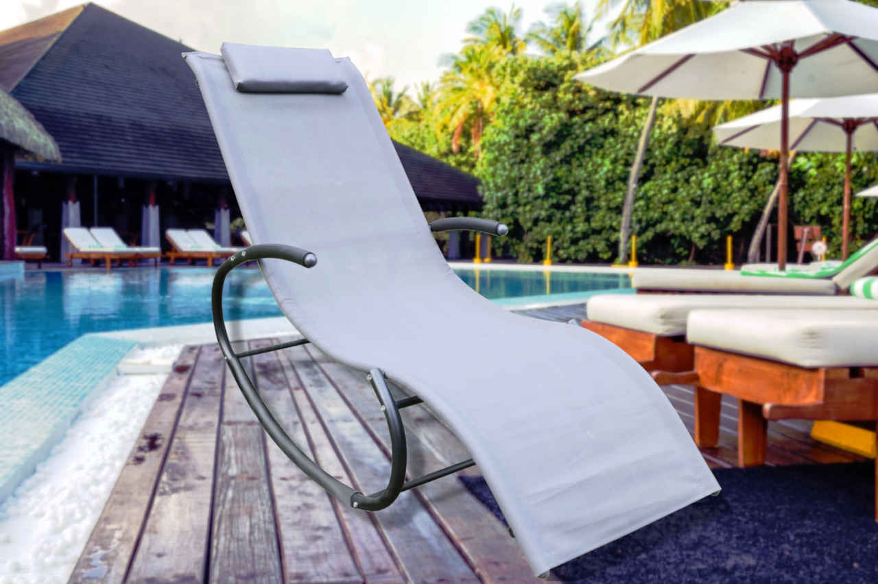 Schaukelgartenstuhl grau