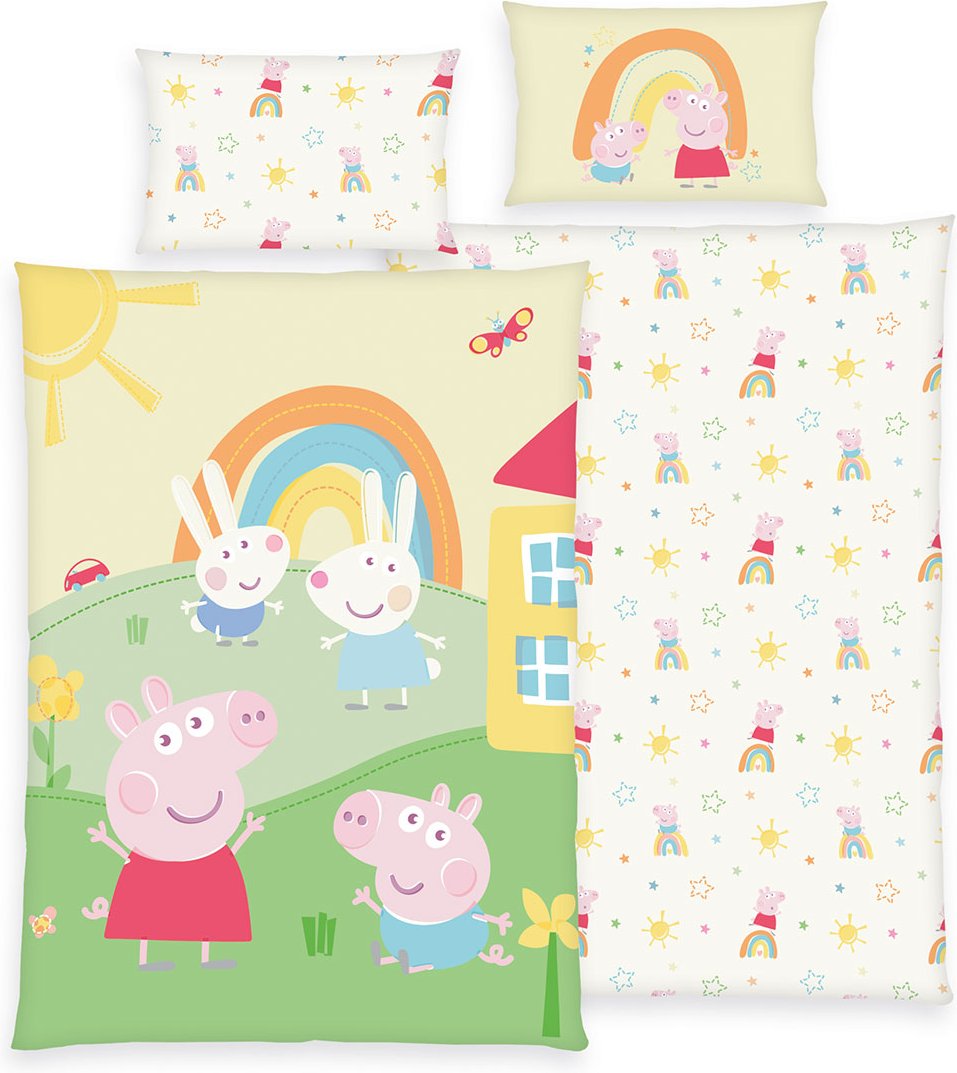 Peppa Pig Bettwäsche "Made in Green" Größe 40x60 + 100x135 cm
