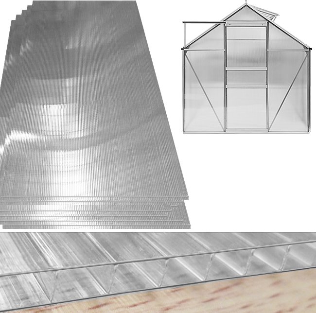 Deuba 10,25 m² Hohlkammerstegplatten 4mm