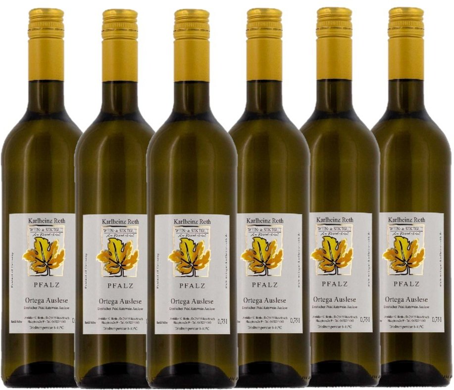 Weingut Karlheinz Roth & Sohn GbR Ortega Auslese süß 2024 - 6er Karton