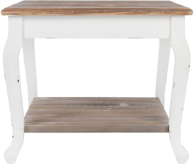 My Flair Beistelltisch "Adriana" - antikweiß + holz