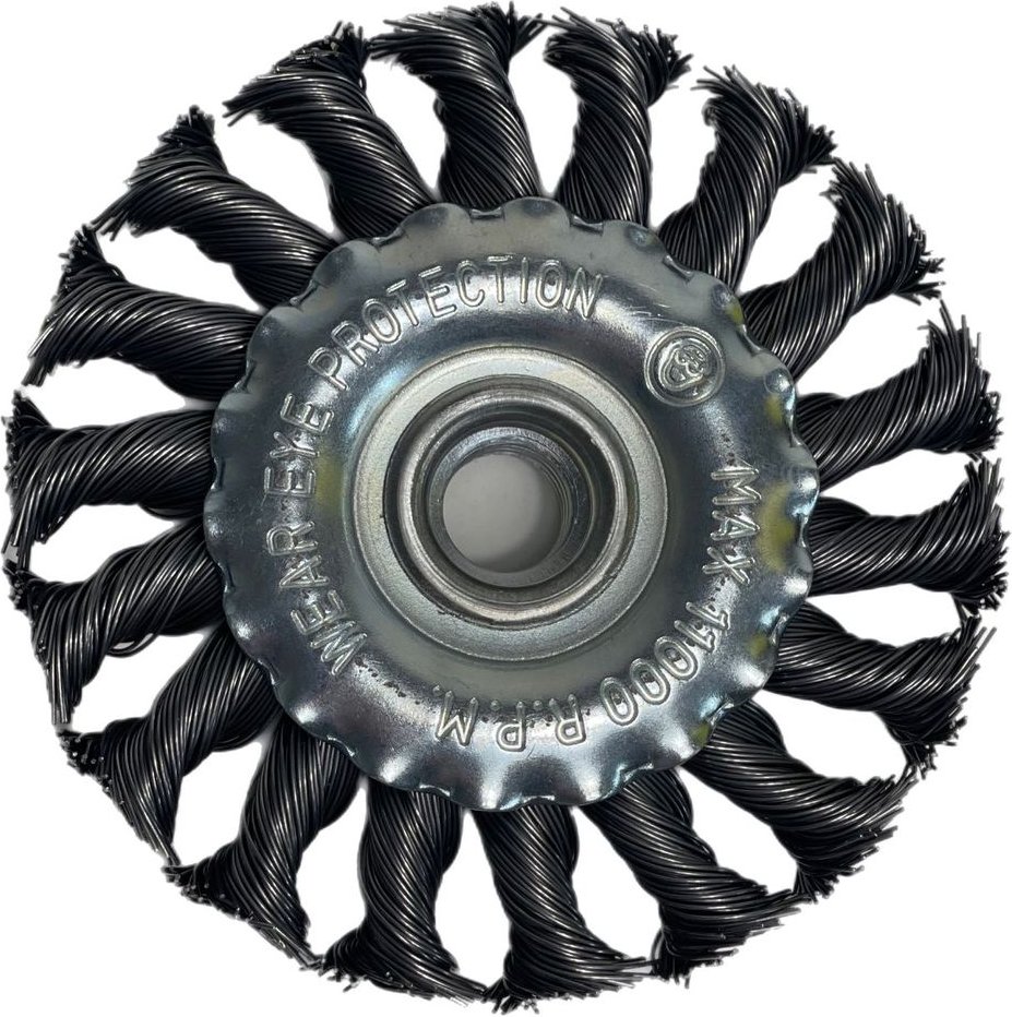 Scheibenbürsten Zopfbürsten 150mm Bürsten gezopft Drahtbürsten 3x