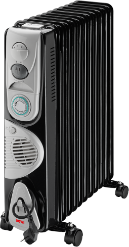 Thumbnail - ROWI Ölradiator 2900 W, 11 Rippen mit Gebläse und Zeitschaltuhr - HOR 2900/11/4 GZ Basic