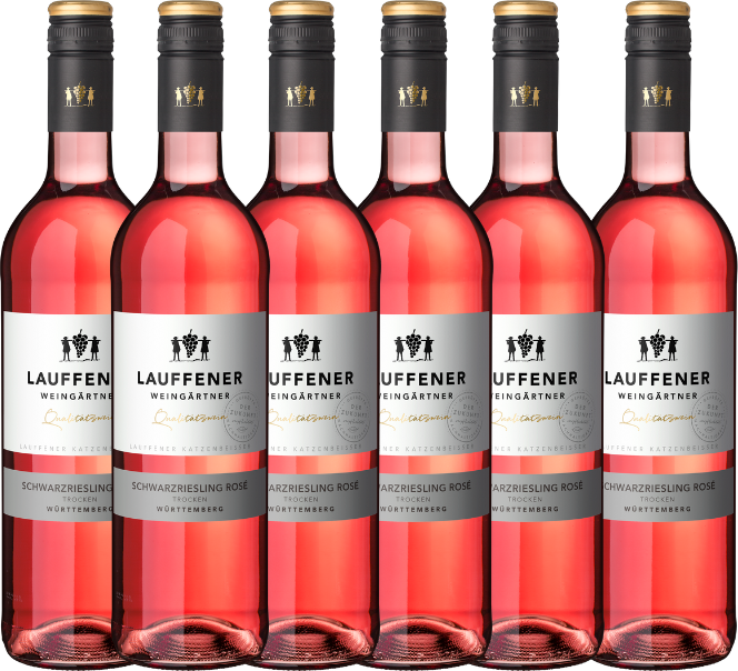 Lauffener Katzenbeißer Schwarzriesling Rosé QbA trocken 0,75l - 6er Karton