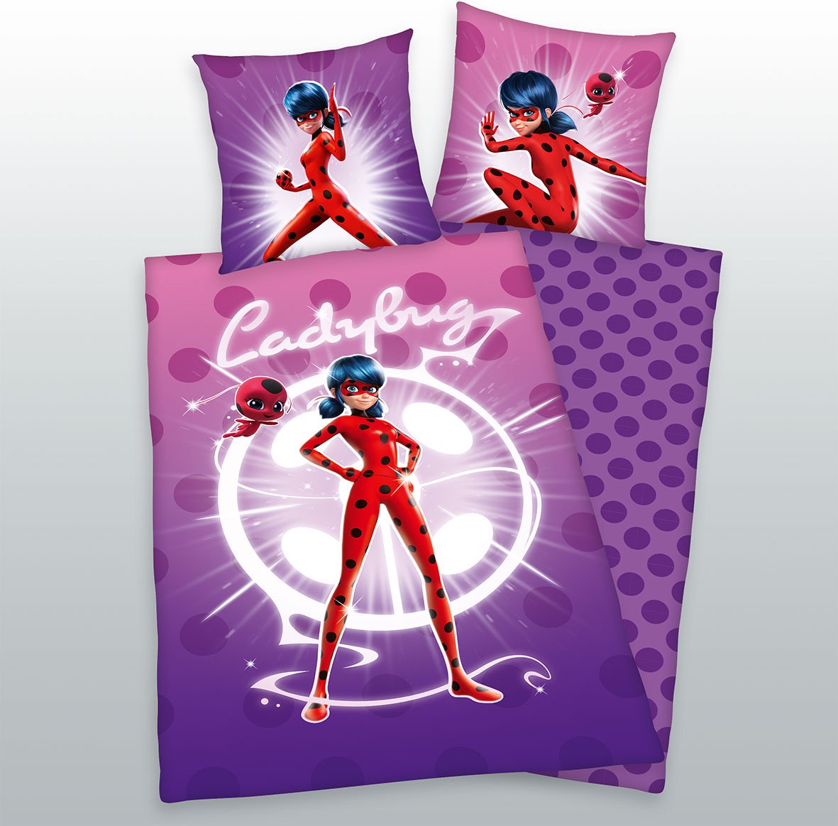 Miraculous Bettwäsche Größe 80x80 + 135x200 cm