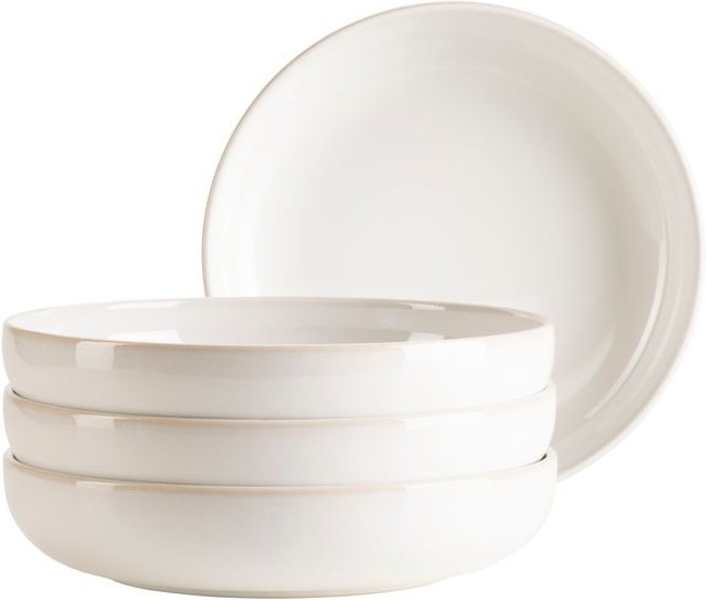 Serie Unico, Schüssel Set für 4 Personen, Steinzeug, Weiß