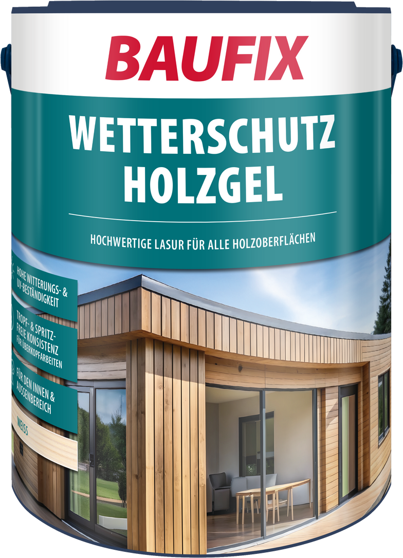 Wetterschutz-Holzgel weiß