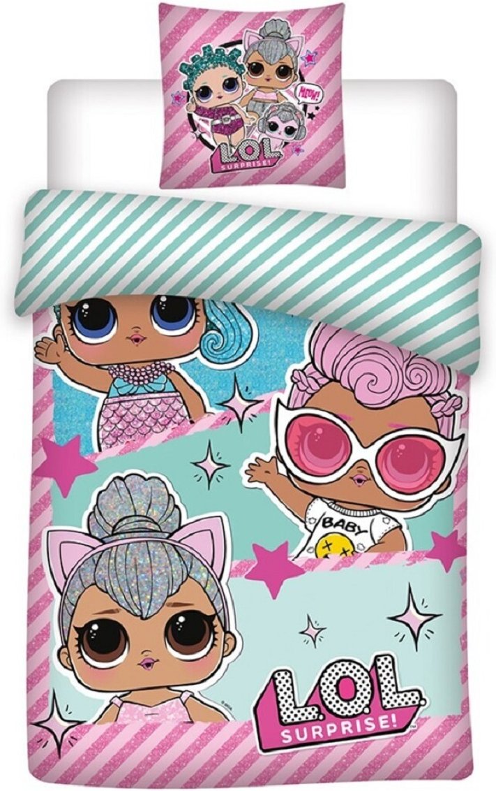 LOL Surprise Bettwäsche 140×200 cm + 65x65 cm – GOTS-zertifiziert