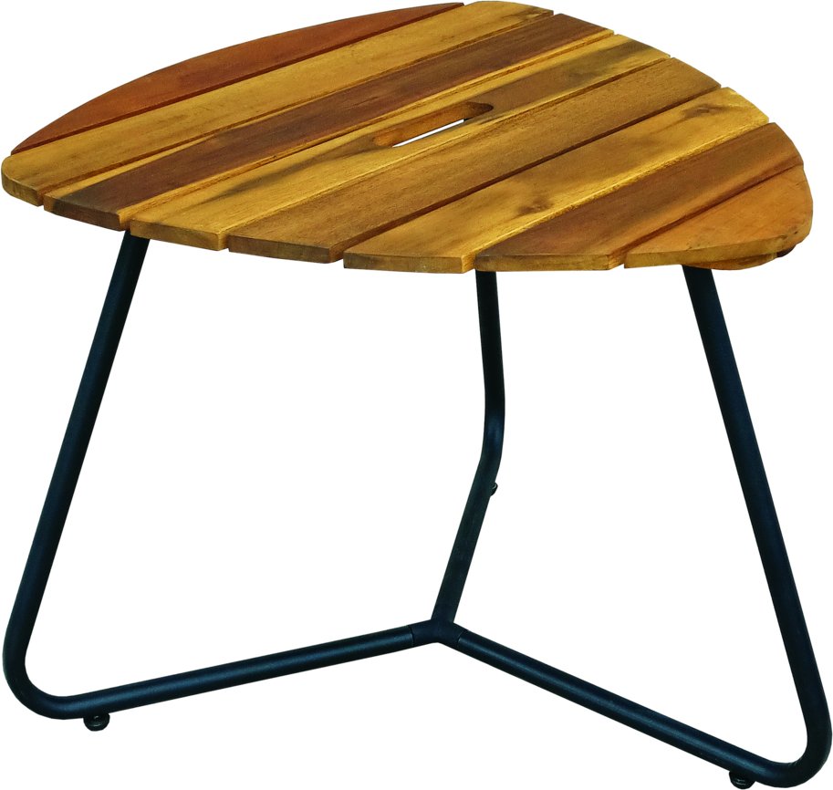 Beistelltisch Couchtisch aus Akazienholz 48 x 48 x 38,5 cm dreieckig FSC braun