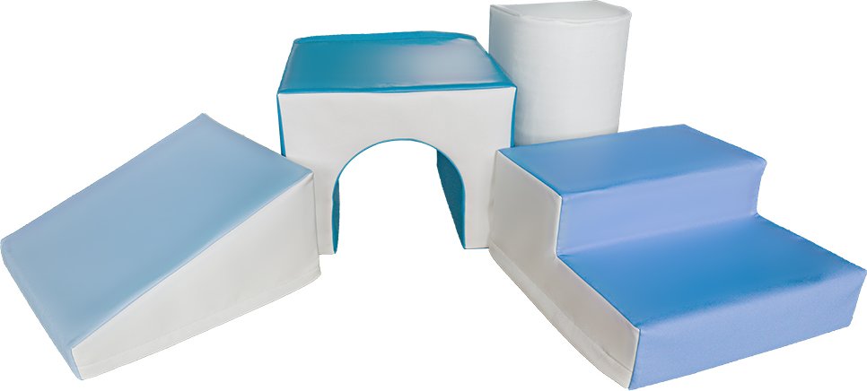 Kinder Softbausteine 4 tlg. - Grau/Blau