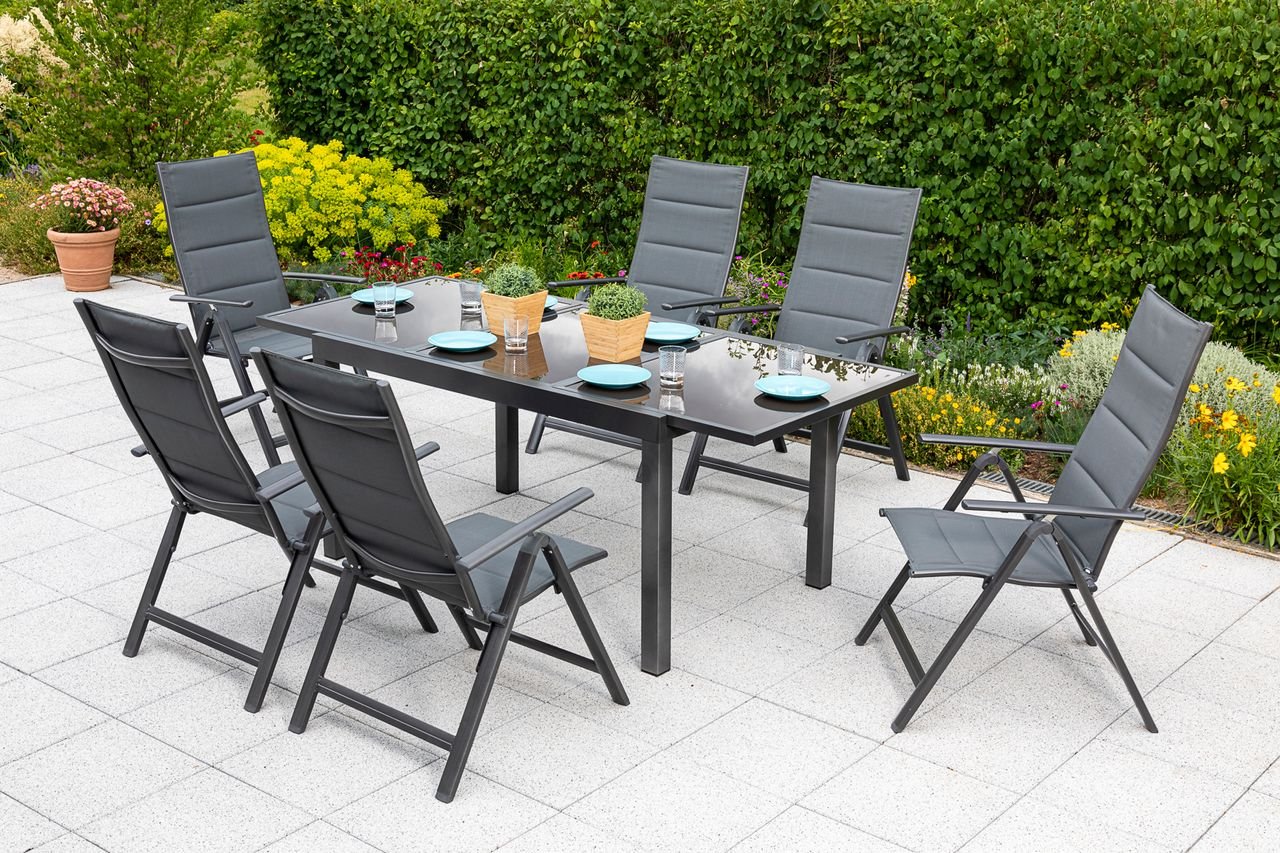 Taviano Set 7tlg. Ausziehtisch