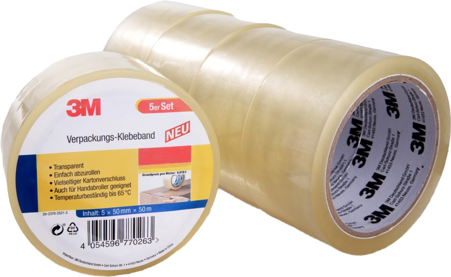 Verpackungs-Klebeband, Transparent - 5er-Set