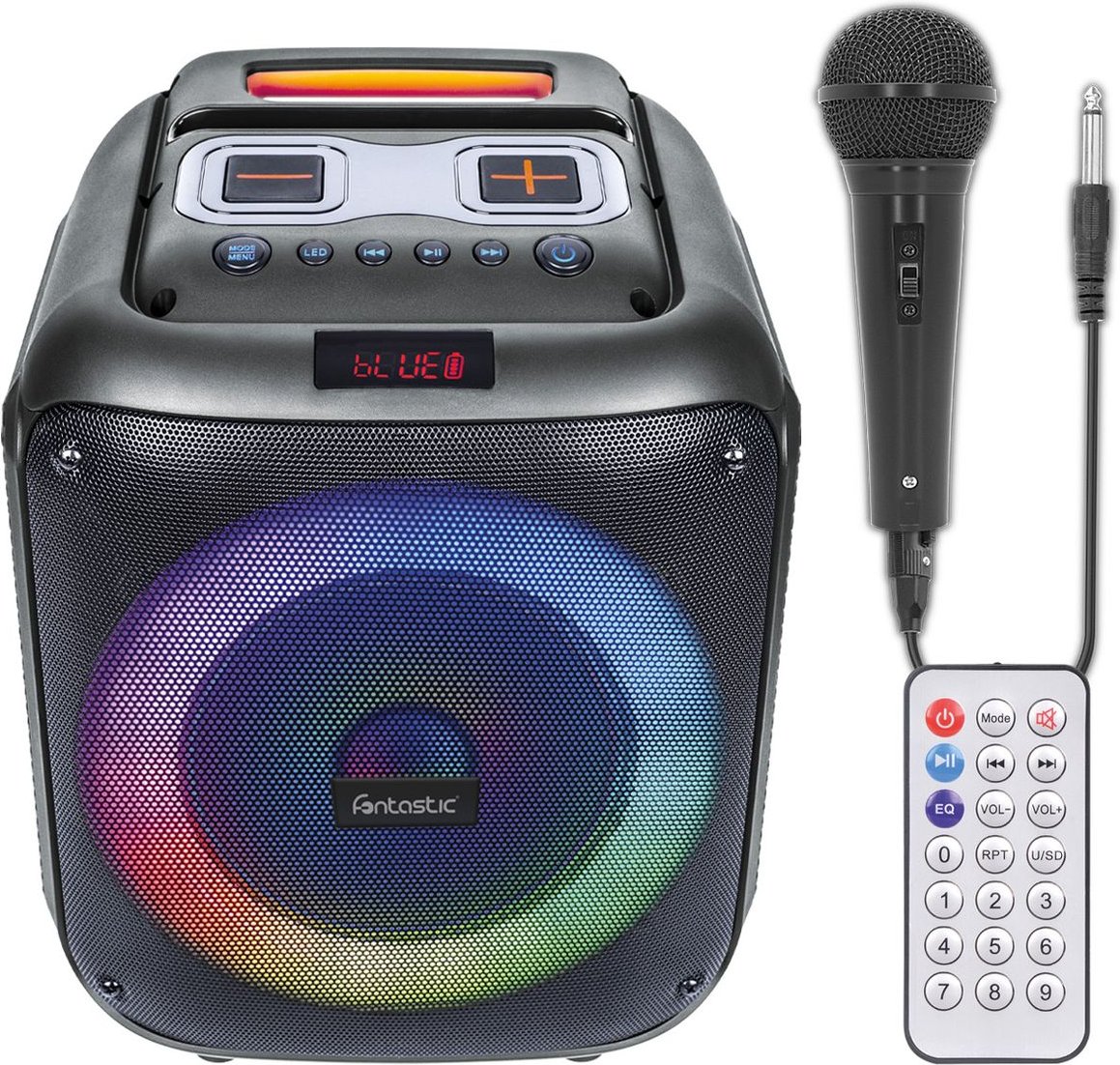Fontastic Lizz, drahtloser Party-Lautsprecher, 60W, Mikrofon & LED