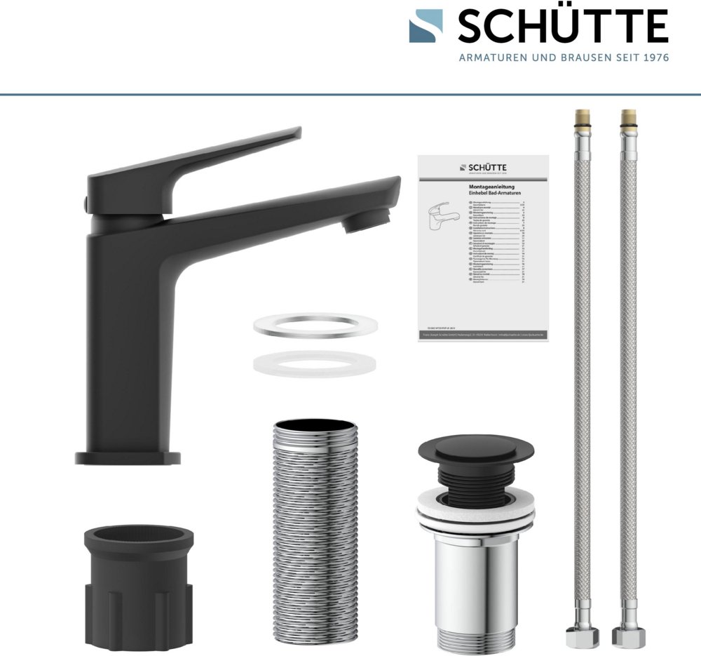 RAVEN Waschtischarmatur, Schwarz matt