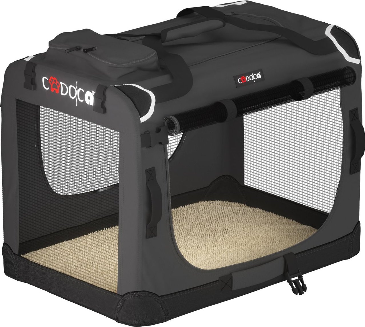 Cadoca Tiertransportbox M 60x42x44cm anthrazit