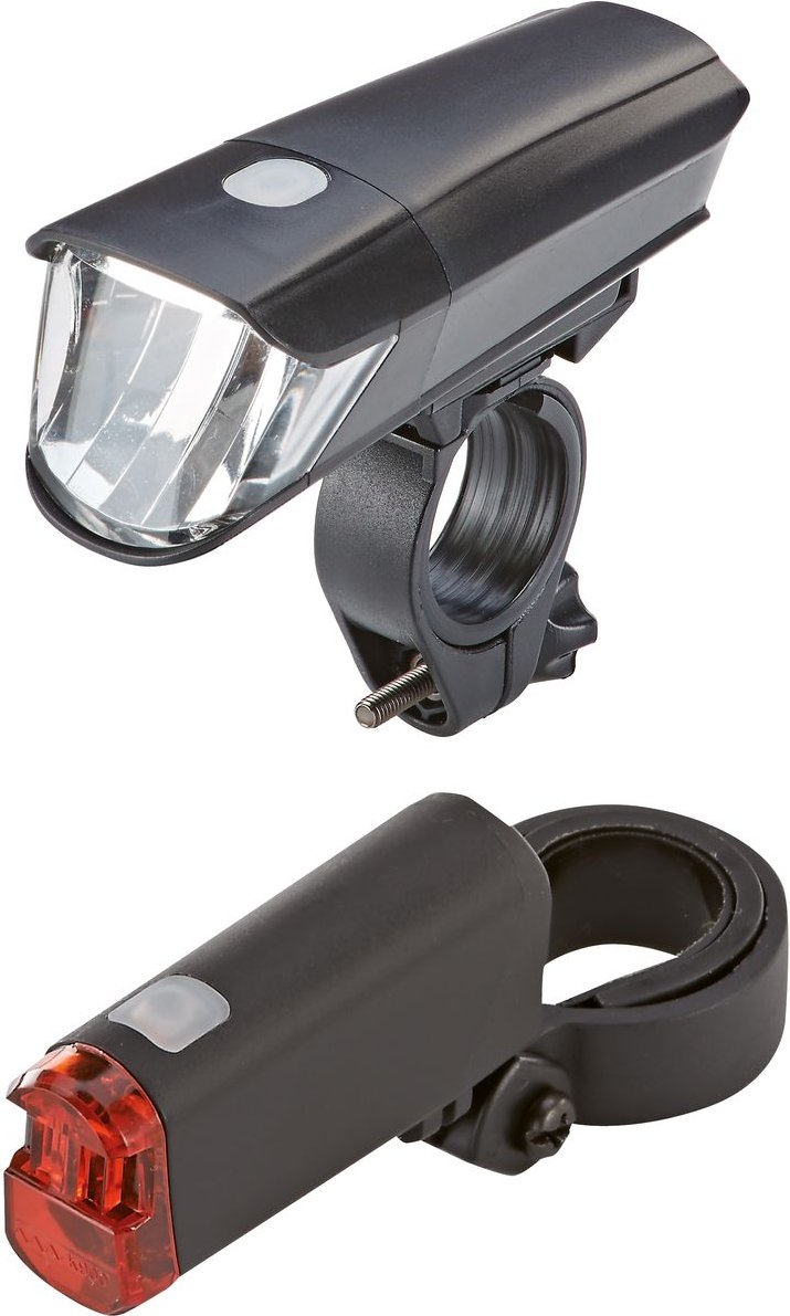 LED-Batterieleuchten-Set, 40/15 Lux, werkzeugfreier Batteriewechsel, inkl. Halter