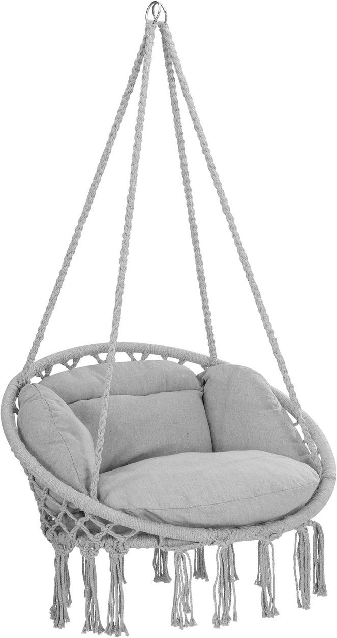 Detex Hängesessel Hellgrau 80x60x140cm