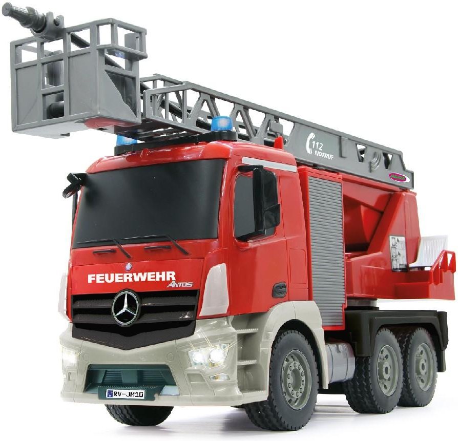 JAMARA Feuerwehr Drehleiter Mercedes-Benz Antos 1:20 2,4GHz mit Spritzfunktion