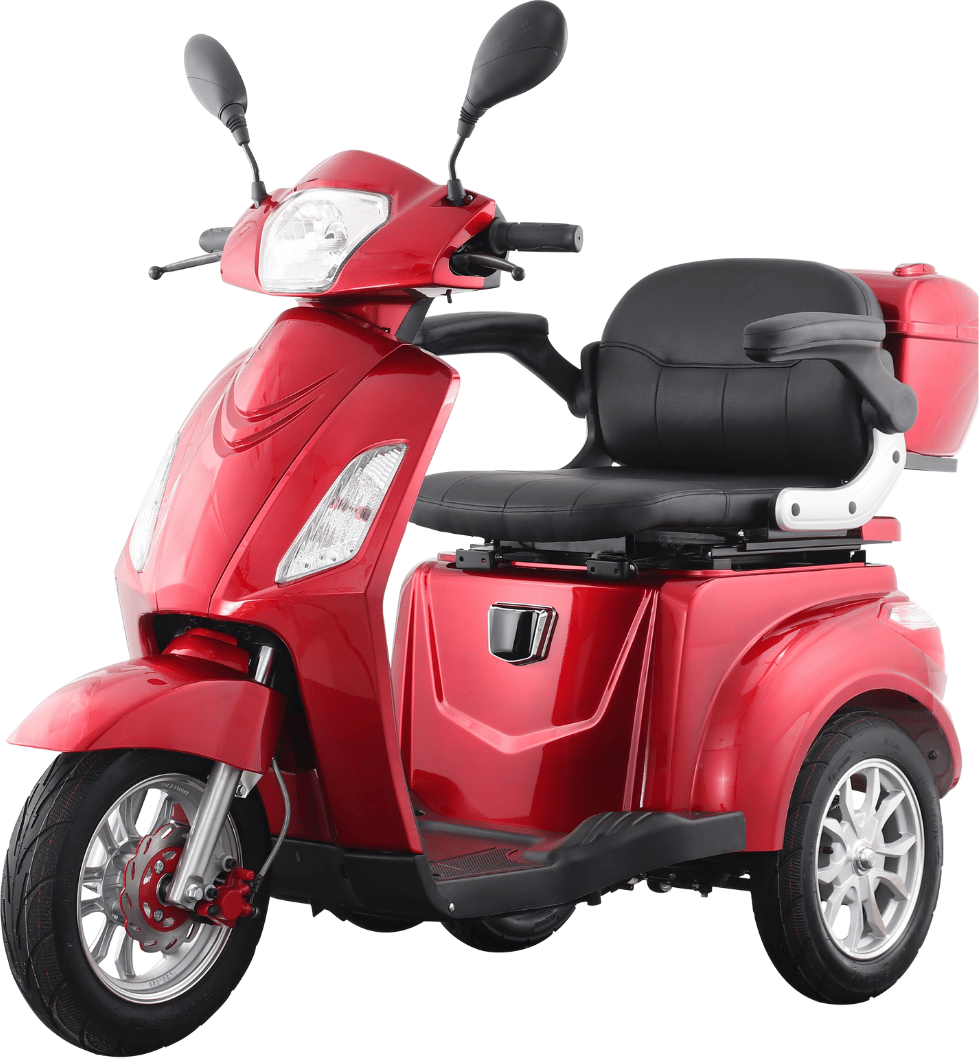 VISTA 3-Rad Seniorenmobil 25 km/h – Rot, 1000 W, 60V, bis 50 km Reichweite