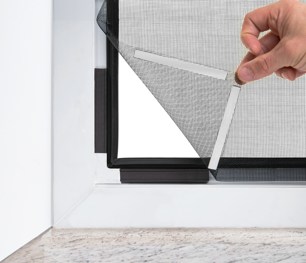 Magnet- Moskitonetz Fliegengitter "Deluxe" 130x150cm schwarz