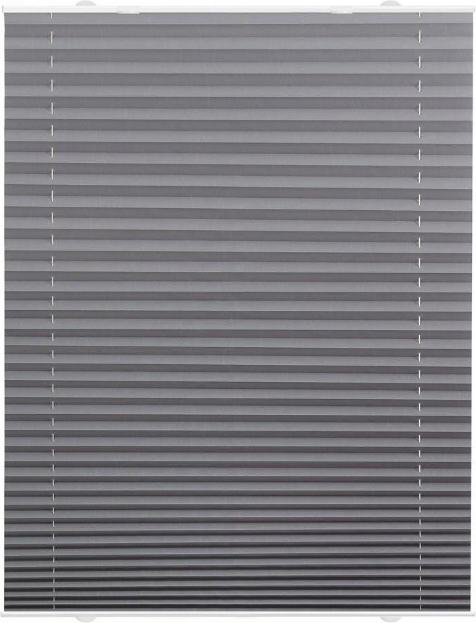 Plissee Haftfix, ohne Bohren Grau, 70 cm x 130 cm (B x L)