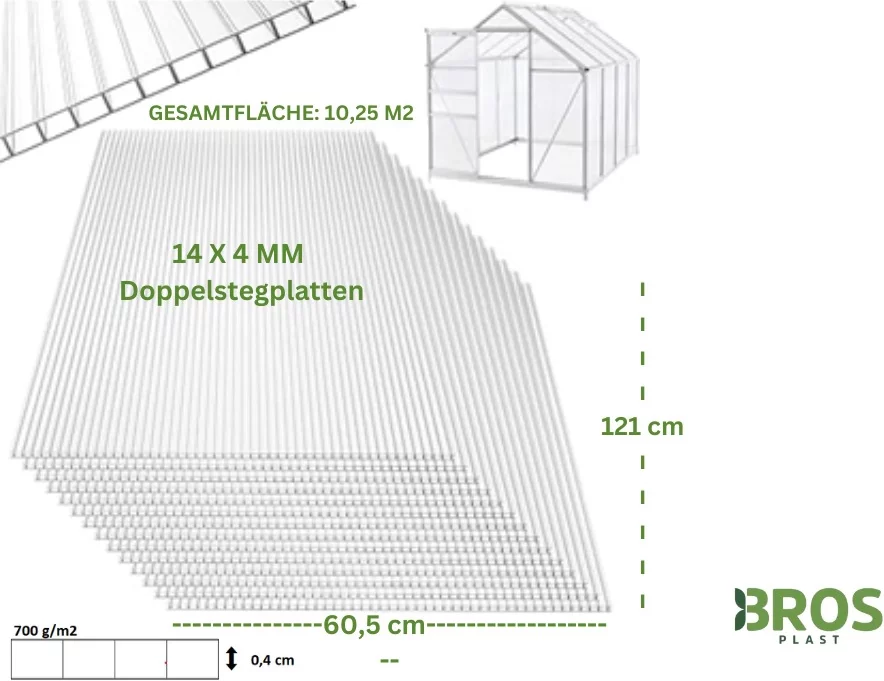 Thumbnail - BROSPLAST Doppelstegplatten 14 stück x 4 mm (1 Paket)