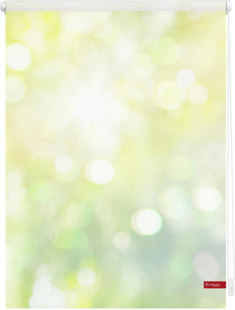 Rollo Klemmfix, ohne Bohren, blickdicht, Lichtspiel - Grün Gelb, 100 x 150 cm (B x L)