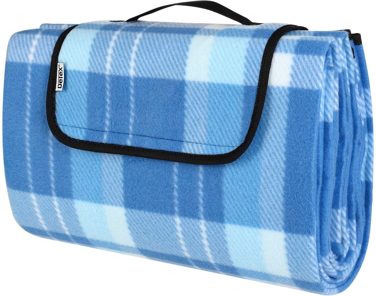 Detex Picknickdecke Blau/Weiß 1,95x1,5m