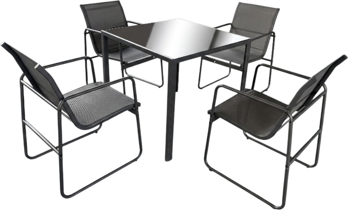 Dining-Set HANNA 5-teilig Essgruppe - Schwarz